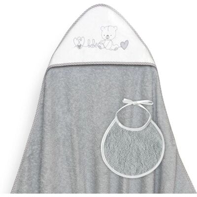 Unknown - Toalha Banho 100x100 Babete Corazones Bebe Osito Cinza - Gris - Corazones - Towel Unknown - Toalha Banho 100x100 Babete Corazones Bebe Osito Cinza - Gris - Corazones - Towel