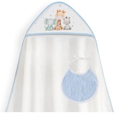 Toalla de baño para bebé jirafa y elefante - Toalla de baño para bebé Toalla de baño para bebé jirafa y elefante - Toalla de baño para bebé