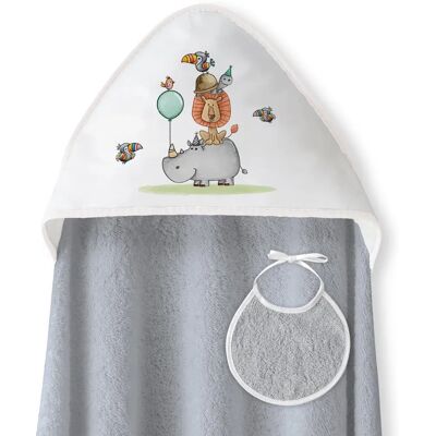 Set de Toalla para Bebé INTERBABY - Rino-Leon Set de Toalla para Bebé INTERBABY - Rino-Leon