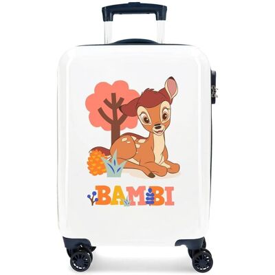 Disney Bambi 55cm Biała Walizka Kabinowa - Lekka i Wytrzymała Disney Bambi 55cm Biała Walizka Kabinowa - Lekka i Wytrzymała