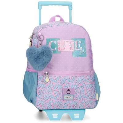 Sac à Dos Joumma Bags Fille Lilas avec Trolley - 25x32x12cm - Publicité Sac à Dos Joumma Bags Fille Lilas avec Trolley - 25x32x12cm - Publicité