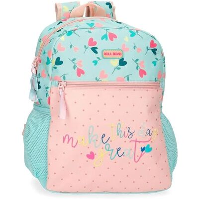 Sac à dos Roll Road pour fille - Casual Polyester 33cm Turquoise Rose Sac à dos Roll Road pour fille - Casual Polyester 33cm Turquoise Rose