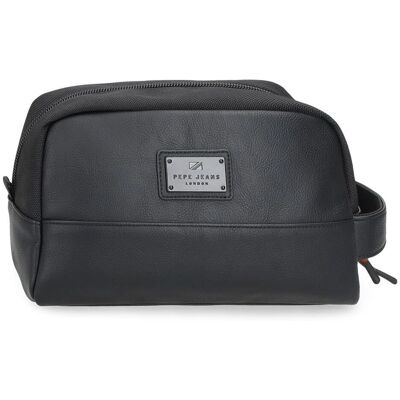 Pepe Jeans Black Egham Unisex Polyester Toiletry Bag - Toiletry Bag Pepe Jeans Black Egham Unisex Polyester Toiletry Bag - Toiletry Bag