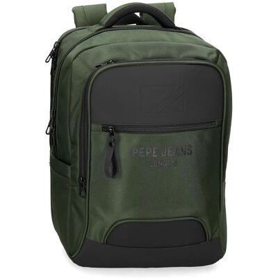 Pepe Jeans Unisex Sac à Dos Bromley 15,6" - Casual, Vert, Polyester Pepe Jeans Unisex Sac à Dos Bromley 15,6" - Casual, Vert, Polyester