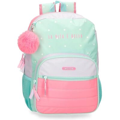 Mochila escolar Movom unisex - 3752321 - Casual Poliéster 38cm Turquesa Mochila escolar Movom unisex - 3752321 - Casual Poliéster 38cm Turquesa