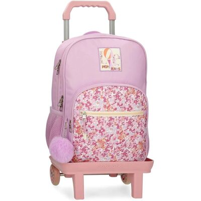 Plecak Sandra od Pepe Jeans - Casual Poliester Różowy 40cm Plecak Sandra od Pepe Jeans - Casual Poliester Różowy 40cm
