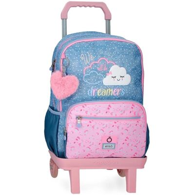 Enso pour fille Sac à dos double compartiment bleu - Mode enfantine Enso pour fille Sac à dos double compartiment bleu - Mode enfantine