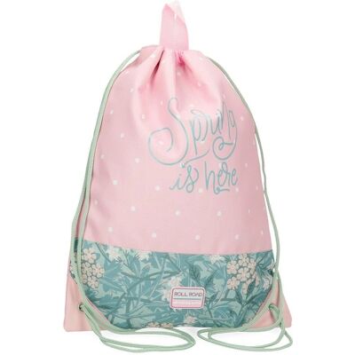 Sac à dos rose unisexe Roll Road - Casual, Polyester, Printemps Sac à dos rose unisexe Roll Road - Casual, Polyester, Printemps