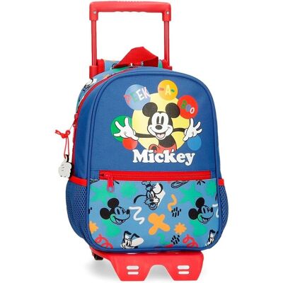 DISNEY Kék Iskolai Hátizsák Peek a Boo Trolleyral DISNEY Kék Iskolai Hátizsák Peek a Boo Trolleyral