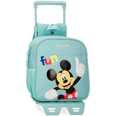 Disney Mickey Mouse Világoskék Iskolatáska Trollyval Disney Mickey Mouse Világoskék Iskolatáska Trollyval