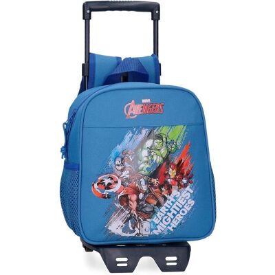 Marvel iskola táska kocsival - Avengers, poliészter, kék Marvel iskola táska kocsival - Avengers, poliészter, kék