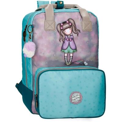 Mochila escolar de nailon lila Gorjuss Santoro Mochila escolar de nailon lila Gorjuss Santoro