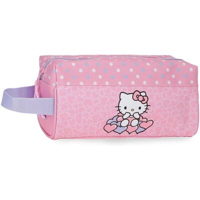 HELLO KITTY Pink Hearts & Dots Polyester School Pencil Case HELLO KITTY Pink Hearts & Dots Polyester School Pencil Case