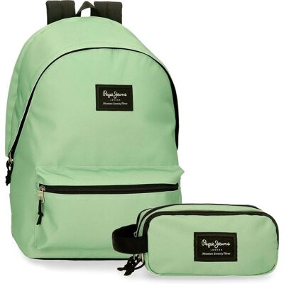Plecak Pepe Jeans Aris - Casual, Poliester, Zielony Plecak Pepe Jeans Aris - Casual, Poliester, Zielony