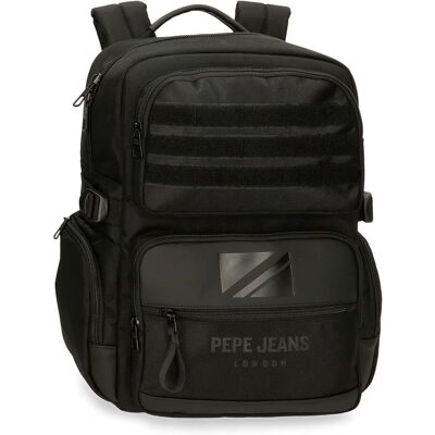 Pepe Jeans unisex Bromley 24 zwart - Rugzak Pepe Jeans unisex Bromley 24 zwart - Rugzak