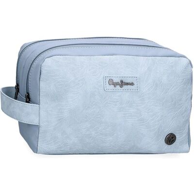 Pepe Jeans Unisex Blauw Polyester Toilettas - Toilettas Pepe Jeans Unisex Blauw Polyester Toilettas - Toilettas