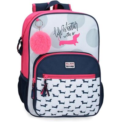 Sac à dos scolaire en polyester marine Teckel - Sac à dos Sac à dos scolaire en polyester marine Teckel - Sac à dos