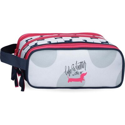 Étui Scolaire Teckel Polyester Marine Étui Scolaire Teckel Polyester Marine