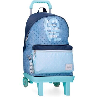 Plecak Pepe Jeans z Trolley - Jasnoniebieski - Backpack with Trolley Plecak Pepe Jeans z Trolley - Jasnoniebieski - Backpack with Trolley