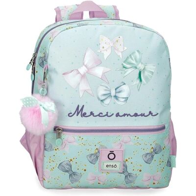 Sac à Dos Scolaire Enso Merci Amour Turquoise - Publicité Sac à Dos Scolaire Enso Merci Amour Turquoise - Publicité