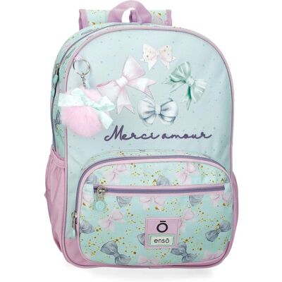 Sac à Dos Turquoise Enso Merci Amour - École - Publicité Sac à Dos Turquoise Enso Merci Amour - École - Publicité