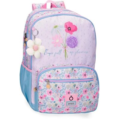 Sac à Dos Rose Enso Full Of Flowers - Sac scolaire - Publicité Sac à Dos Rose Enso Full Of Flowers - Sac scolaire - Publicité