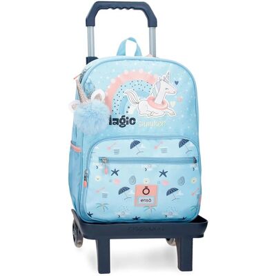 Sac à dos scolaire Enso Magic Summer - Licorne, Bleu Clair Sac à dos scolaire Enso Magic Summer - Licorne, Bleu Clair