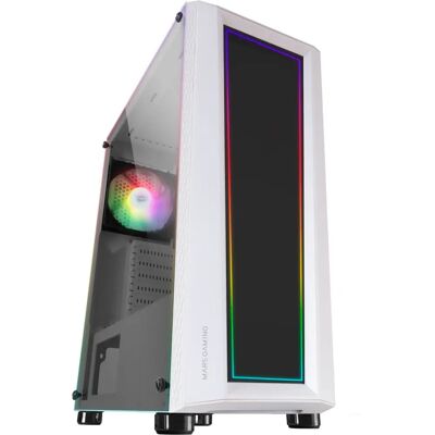 Mars Gaming MC-ART Weiss PC-Gehäuse - Temperiertes Glas, RGB, Anpassbar Mars Gaming MC-ART Weiss PC-Gehäuse - Temperiertes Glas, RGB, Anpassbar