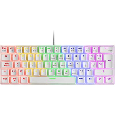 Teclado Mecánico Inalámbrico Mars Gaming MK60 - Blanco Teclado Mecánico Inalámbrico Mars Gaming MK60 - Blanco