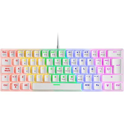 Teclado Mecânico Mars Gaming MK60 Branco - 60% Compacto, FRGB, Anti-poeira Teclado Mecânico Mars Gaming MK60 Branco - 60% Compacto, FRGB, Anti-poeira