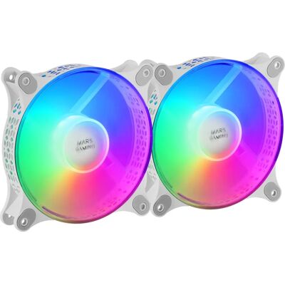 Mars Gaming MFDUOW Branco 12cm RGB Ventilador Silencioso - Sistema de Resfriamento Mars Gaming MFDUOW Branco 12cm RGB Ventilador Silencioso - Sistema de Resfriamento