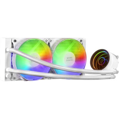 Mars Gaming MLONE240W - Vloeistofkoelset, Wit, 400W TDP Mars Gaming MLONE240W - Vloeistofkoelset, Wit, 400W TDP