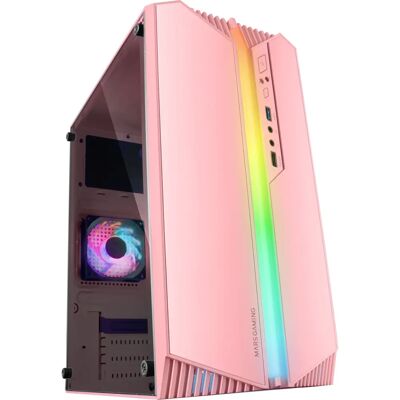 Mars Gaming MC-S1 Rózsaszín Mini Tower PC-Case ARGB Világítással és Ablakkal Mars Gaming MC-S1 Rózsaszín Mini Tower PC-Case ARGB Világítással és Ablakkal