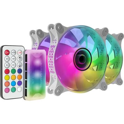 Mars Gaming MF-3DKIT Blanco - Kühlsystem mit 3 ARGB-Lüftern Mars Gaming MF-3DKIT Blanco - Kühlsystem mit 3 ARGB-Lüftern