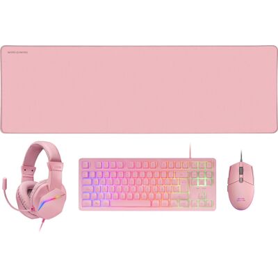 Mars Gaming MCP-RGB3P Roze Toetsenbord en Muis Combo - Gaming Accessoires Mars Gaming MCP-RGB3P Roze Toetsenbord en Muis Combo - Gaming Accessoires