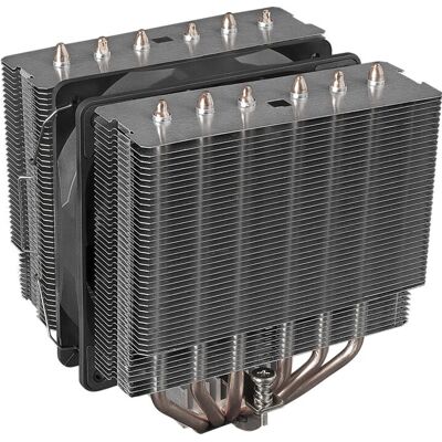 Mars Gaming MCPU-2T Prozessor Luftkühler - Doppelter Turm, 280W TDP, Schwarz Mars Gaming MCPU-2T Prozessor Luftkühler - Doppelter Turm, 280W TDP, Schwarz