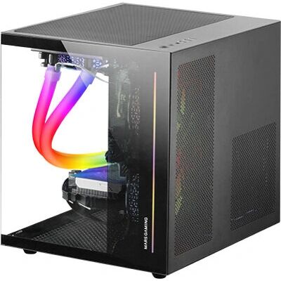 Mars Gaming MC-VIEW Micro-ATX Gaming-PC-Gehäuse - Temperiertes Glas & Doppelkammer Mars Gaming MC-VIEW Micro-ATX Gaming-PC-Gehäuse - Temperiertes Glas & Doppelkammer