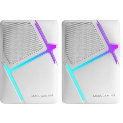 Mars Gaming MS-H Kompakta RGB-högtalare - 10W 3D Surround Mars Gaming MS-H Kompakta RGB-högtalare - 10W 3D Surround