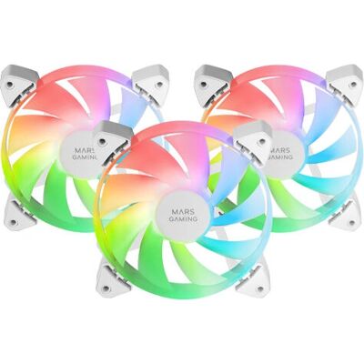 Mars Gaming MF-3A 120cm Weiß ARGB Lüfter-Set Mars Gaming MF-3A 120cm Weiß ARGB Lüfter-Set