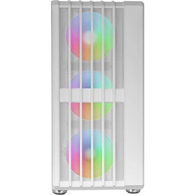 Gabinete de PC ATX Mars Gaming MC-VAULTW branco com ventiladores ARGB Gabinete de PC ATX Mars Gaming MC-VAULTW branco com ventiladores ARGB