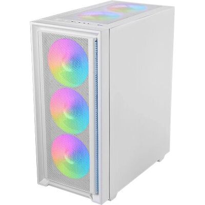 Gabinete Mars Gaming MC-AIRW - Ventiladores RGB, Vidro Temperado, Grade Frontal - ATX Gabinete Mars Gaming MC-AIRW - Ventiladores RGB, Vidro Temperado, Grade Frontal - ATX
