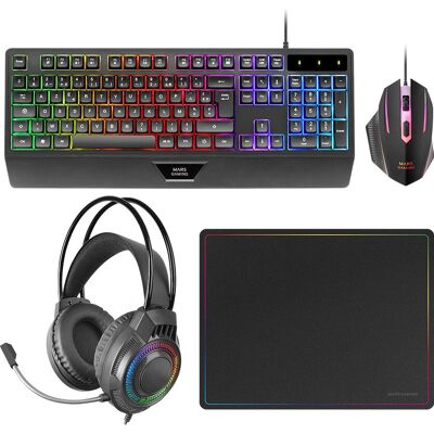 Mars Gaming MCP124PRO Tastiera Mouse RGB Combo Mars Gaming MCP124PRO Tastiera Mouse RGB Combo