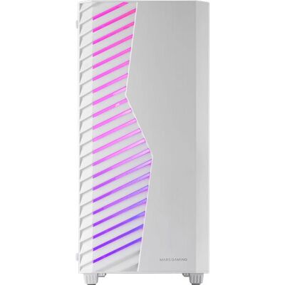 Mars Gaming MC-VOLT Weiße ATX PC-Gehäuse mit ARGB-Lüfter & Glas-Seitenpanel Mars Gaming MC-VOLT Weiße ATX PC-Gehäuse mit ARGB-Lüfter & Glas-Seitenpanel
