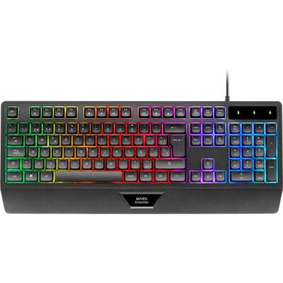 Mars Gaming MK124 Teclado Ergonômico H-Mech - Preto, Espanhol Mars Gaming MK124 Teclado Ergonômico H-Mech - Preto, Espanhol