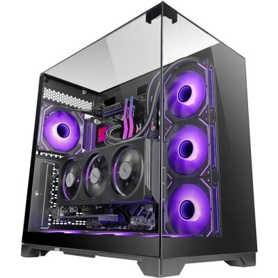 Mars Gaming MC-VISION ATX-Case - Tredubbla glas, Dubbla kammare, Svart Mars Gaming MC-VISION ATX-Case - Tredubbla glas, Dubbla kammare, Svart