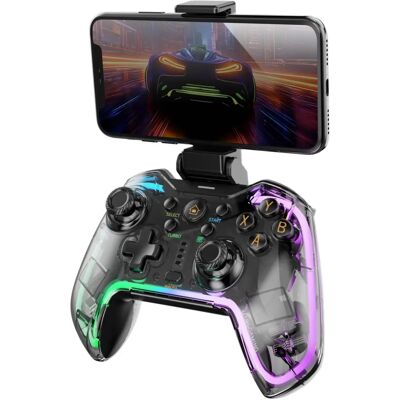 Gamepad Mars Gaming MGP-BT2 - Bluetooth 5.0, Neon RGB Podświetlenie, Smartphone Support do 7" - Kontroler Gamepad Mars Gaming MGP-BT2 - Bluetooth 5.0, Neon RGB Podświetlenie, Smartphone Support do 7" - Kontroler