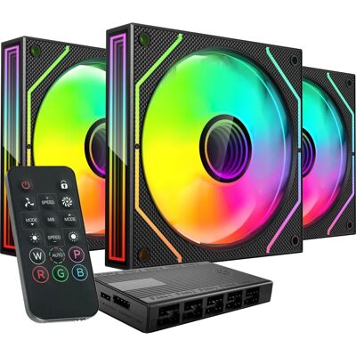 Mars Gaming MF3DPROKIT - 3x 120mm Lüfter - Leise RGB-Beleuchtung - Kühlsystem Mars Gaming MF3DPROKIT - 3x 120mm Lüfter - Leise RGB-Beleuchtung - Kühlsystem