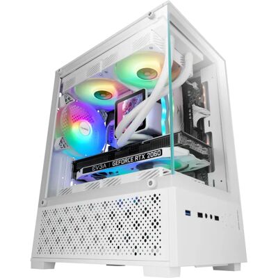 Mars Gaming MC-SE2, Case Gaming MicroATX, Vetro Temperato Frontale e Laterale - Bianco Mars Gaming MC-SE2, Case Gaming MicroATX, Vetro Temperato Frontale e Laterale - Bianco