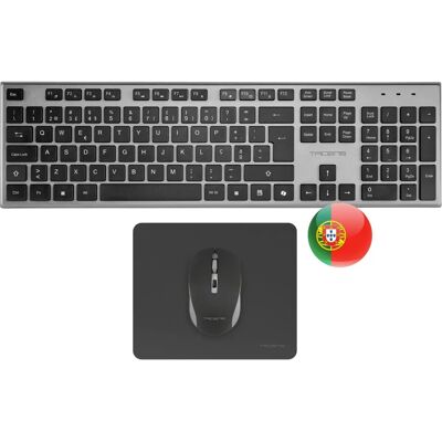 Tacens 6ZENITHPT Drahtloses Tastatur-Maus-Set - Zuhause/Büro - Grau Tacens 6ZENITHPT Drahtloses Tastatur-Maus-Set - Zuhause/Büro - Grau
