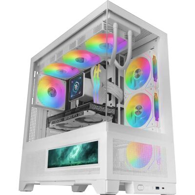 Mars Gaming MCLCDXW Witte Midi Tower - Computerbehuizing Mars Gaming MCLCDXW Witte Midi Tower - Computerbehuizing